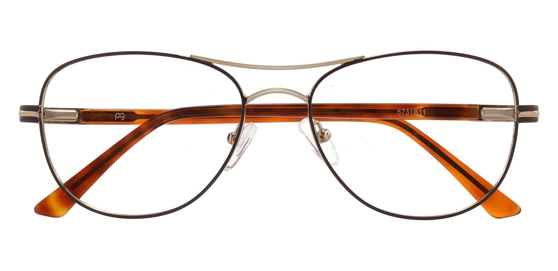 Reeves Aviator Eyeglasses Frame - Brown