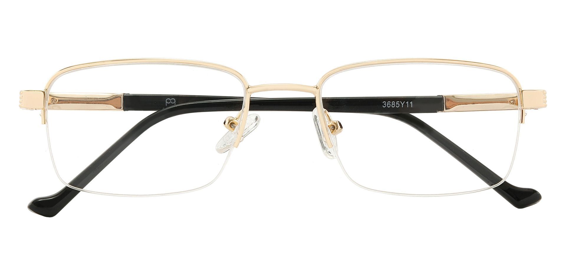 Canton Rectangle Eyeglasses Frame - Gold