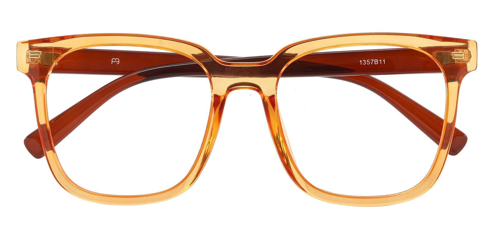 Charlie Oversized Eyeglasses Frame - Orange