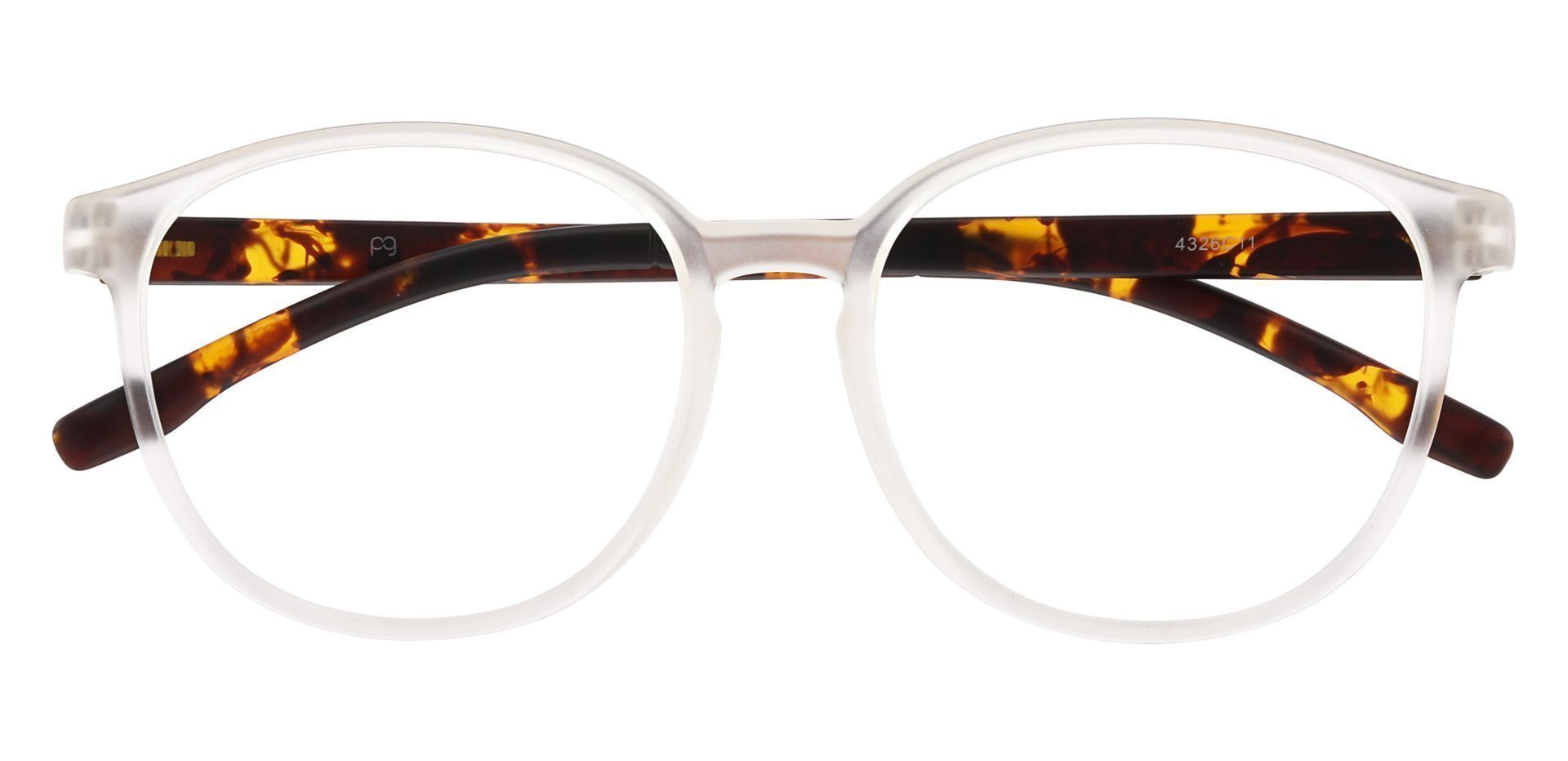 Molasses Oval Non-Rx Glasses - Clear