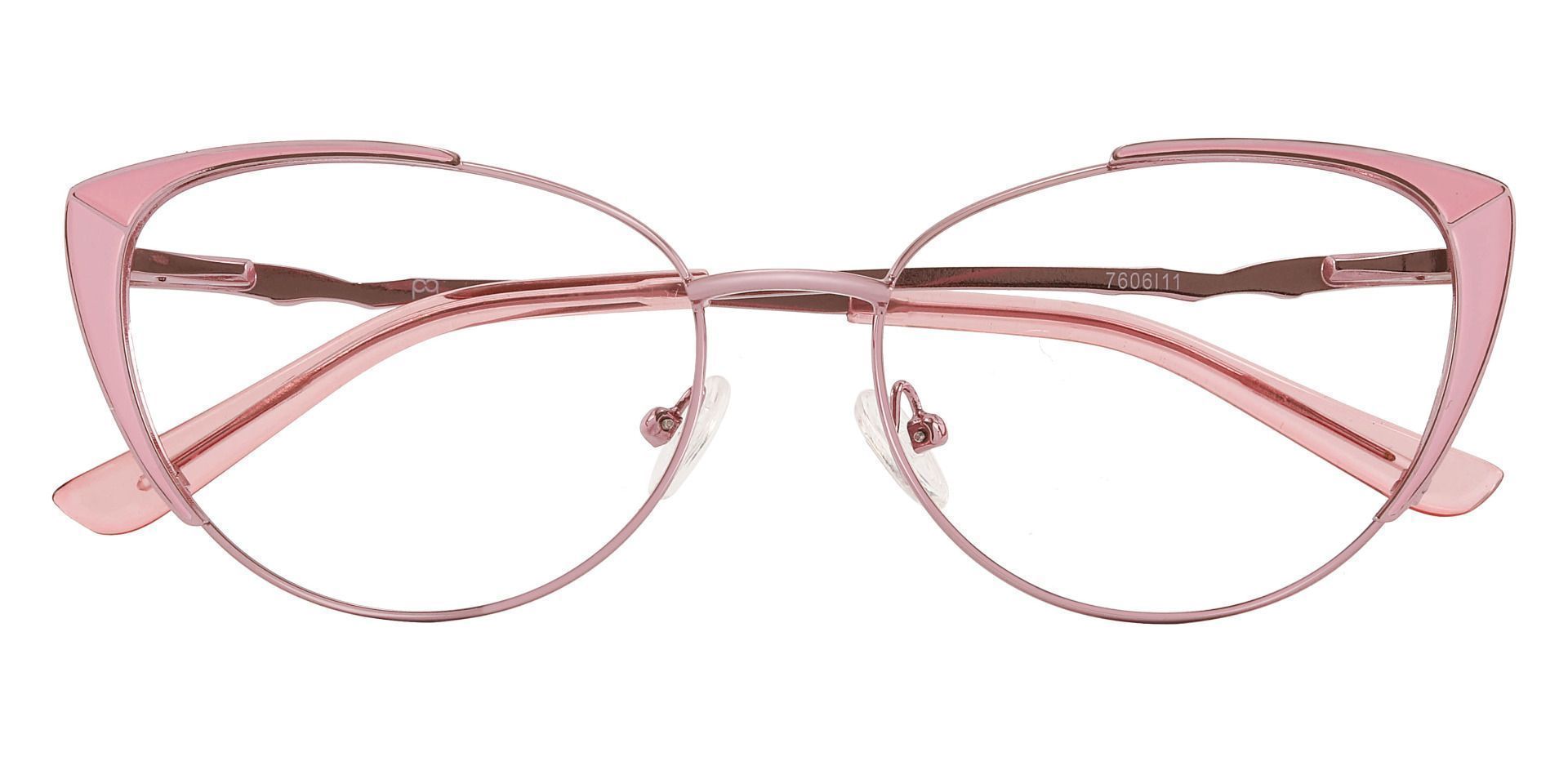 Daisy Cat Eye Lined Bifocal Glasses - Pink
