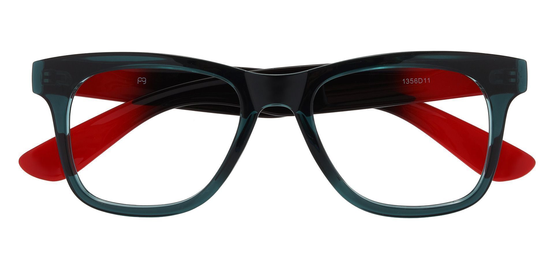 Hurley Men's Square Eyeglasses, HMO119 West Coast, Black/Crystal