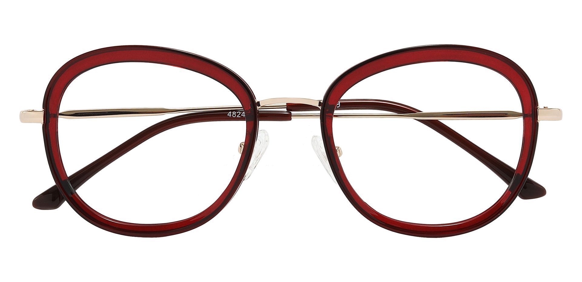 Bourbon Oval Prescription Glasses - Red