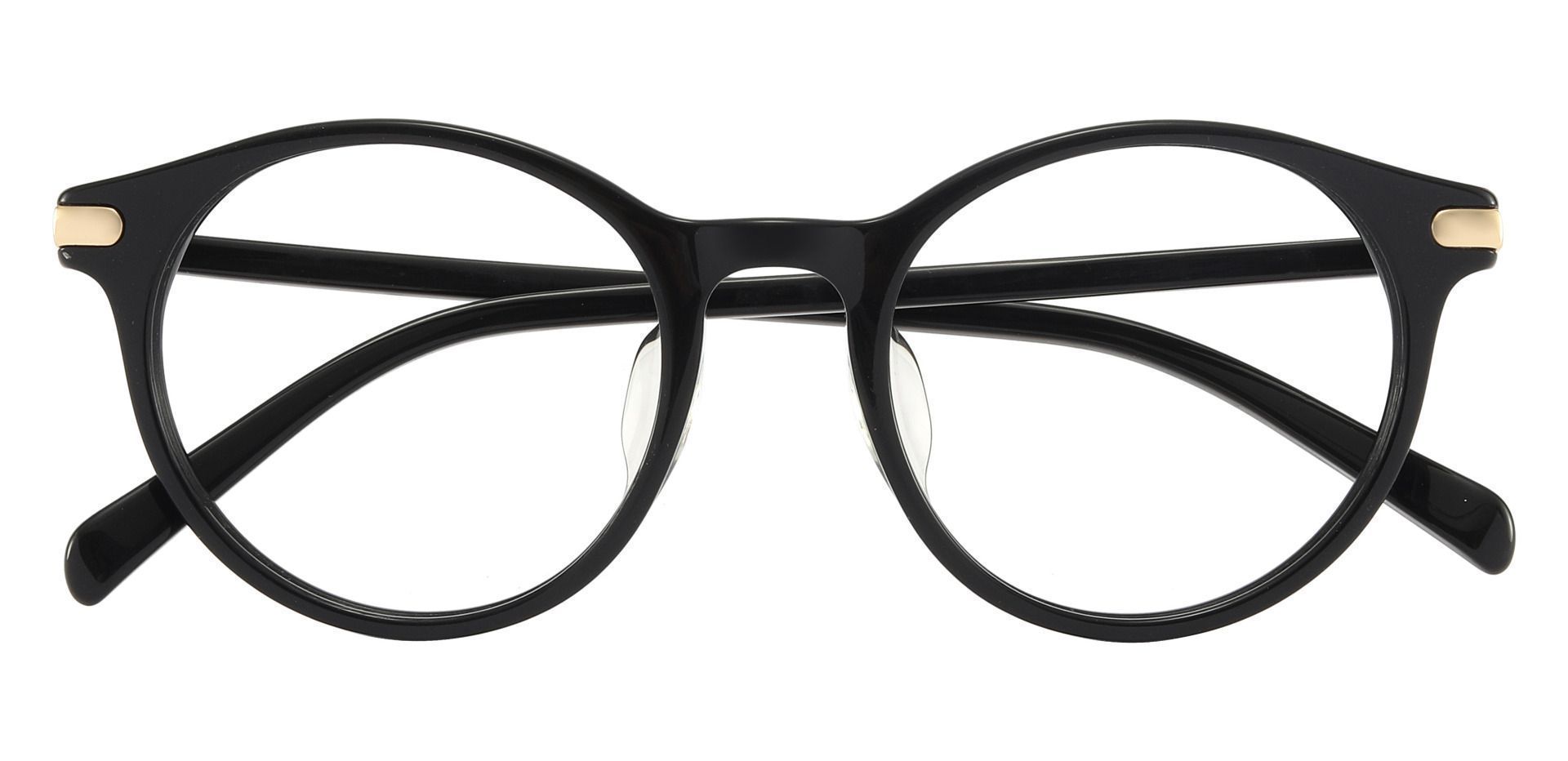 Barker Round Lined Bifocal Glasses - Black
