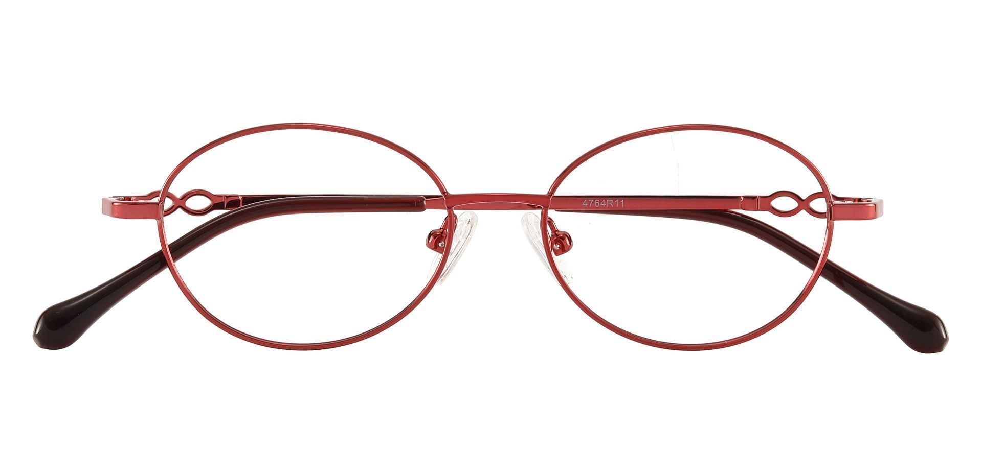 Odyssey Oval Prescription Glasses - Red