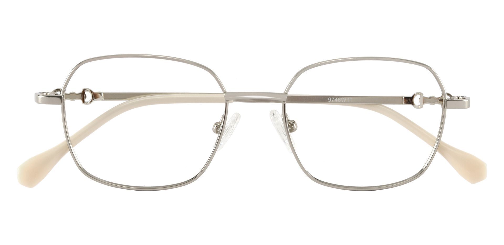 Averill Geometric Prescription Glasses - Silver