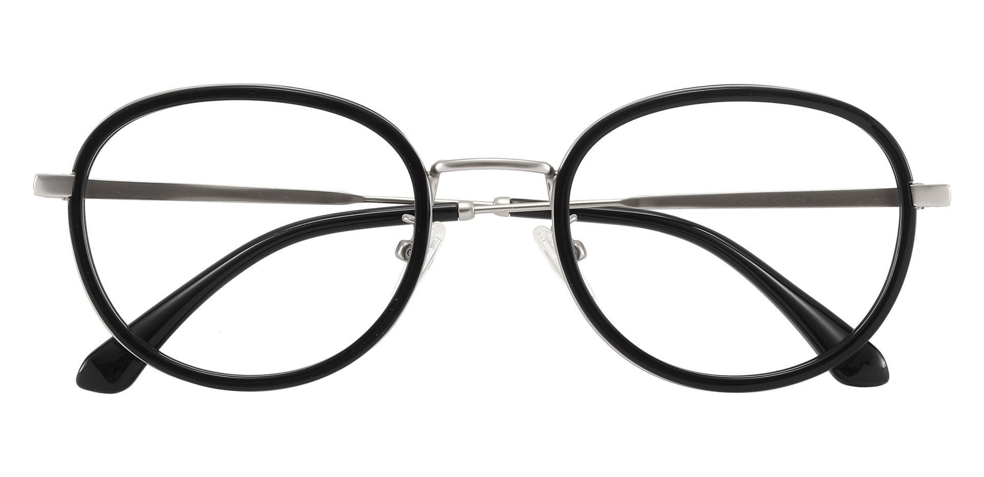 Edmore Oval Non-Rx Glasses - Black