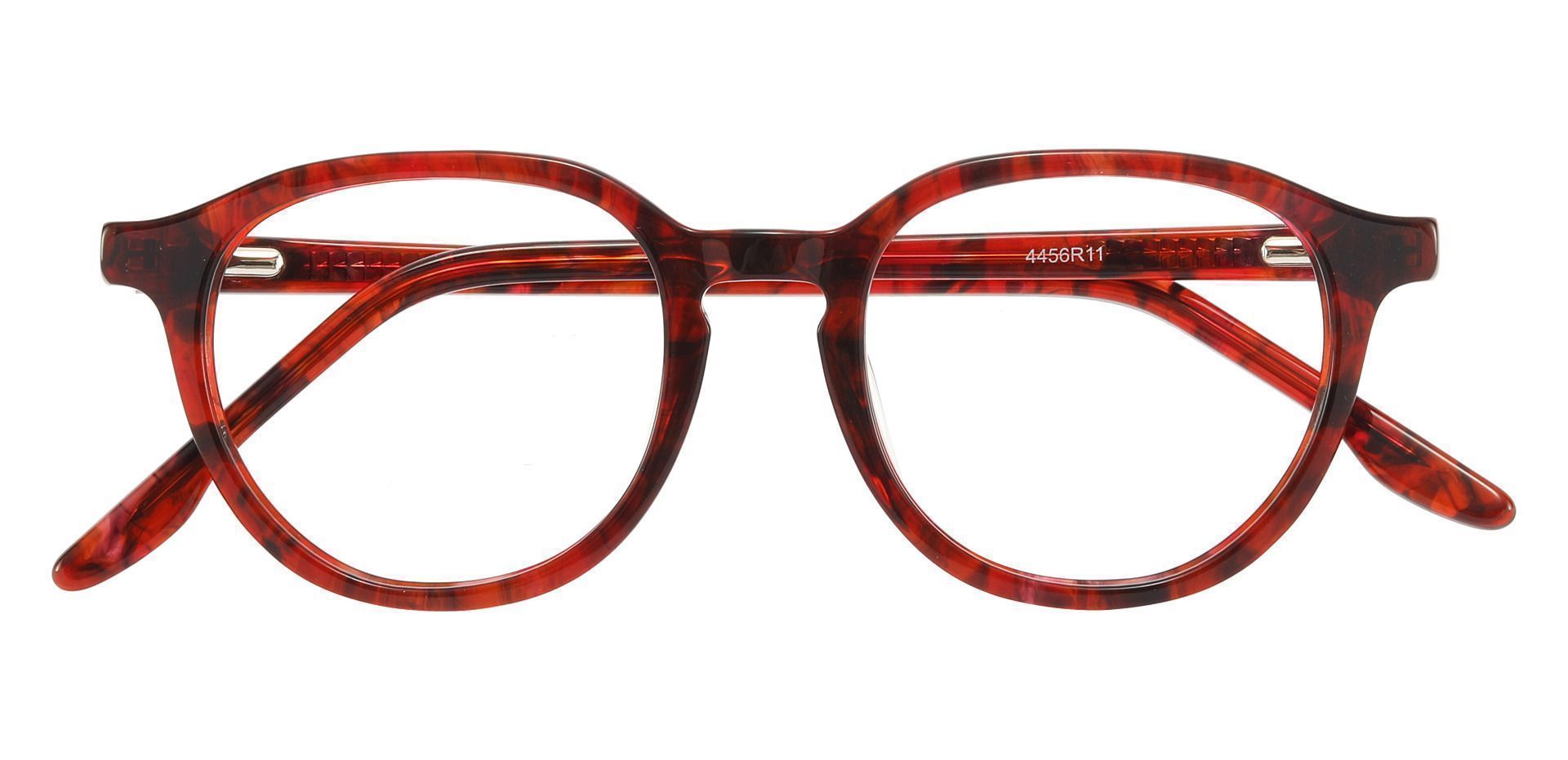 Ashley Oval Prescription Glasses - Red