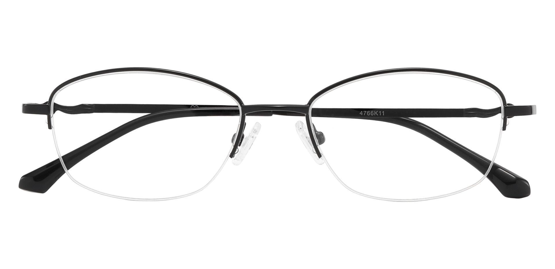 Beulah Oval Eyeglasses Frame - Black