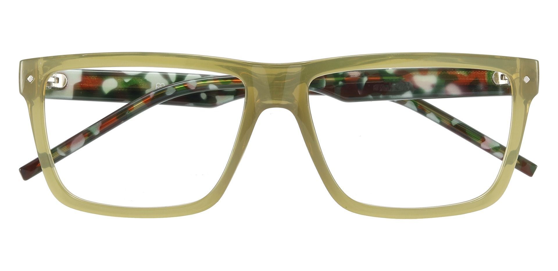 Carey Rectangle Eyeglasses Frame - Green