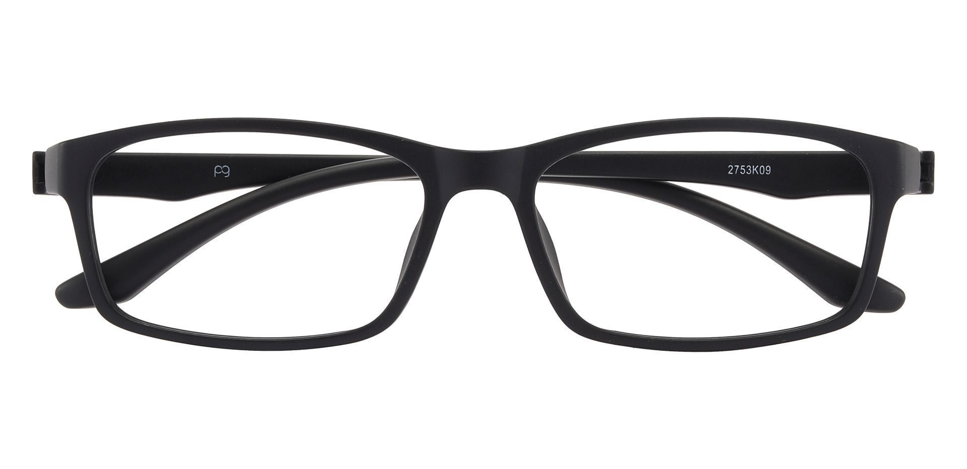 Poplar Rectangle Non-Rx Glasses -   Matte Black     