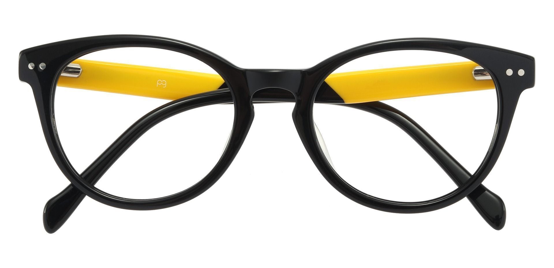Carson Oval Eyeglasses Frame - Black