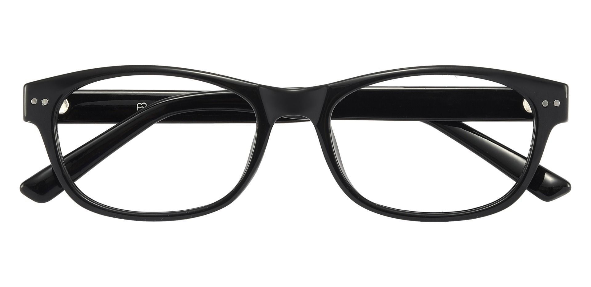 Shaw Oval Prescription Glasses - Black