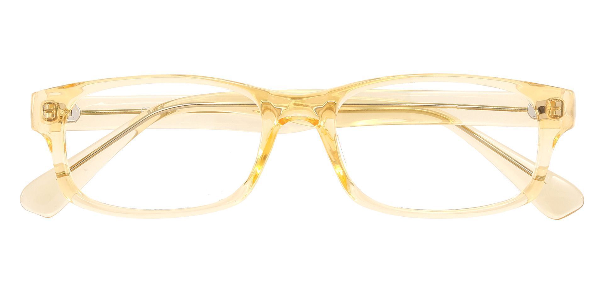 Yates Rectangle Eyeglasses Frame - Yellow