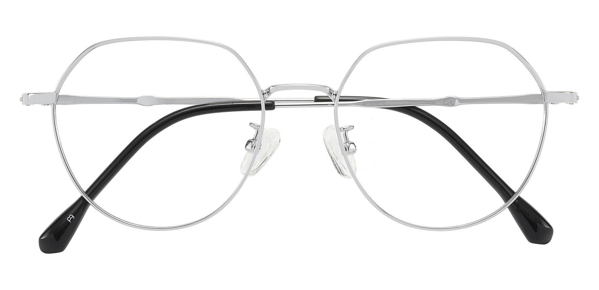 Langdon Geometric Prescription Glasses - Silver