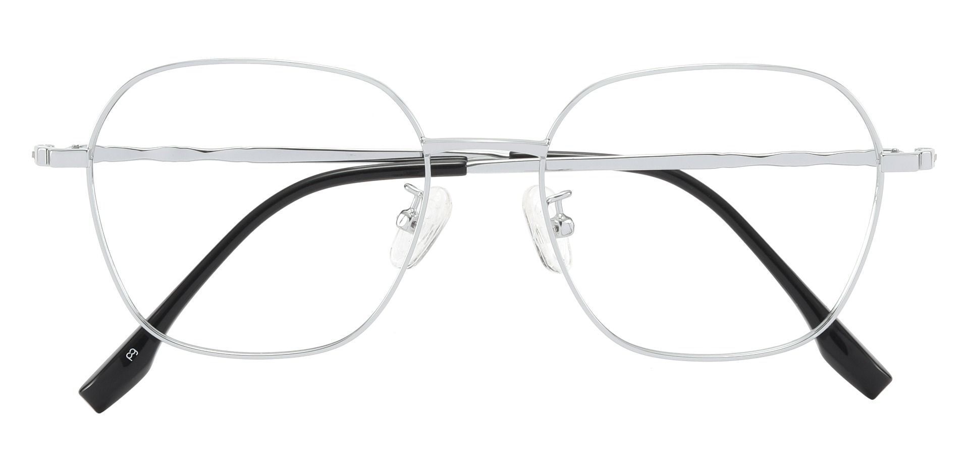 Crest Geometric Prescription Glasses - Silver