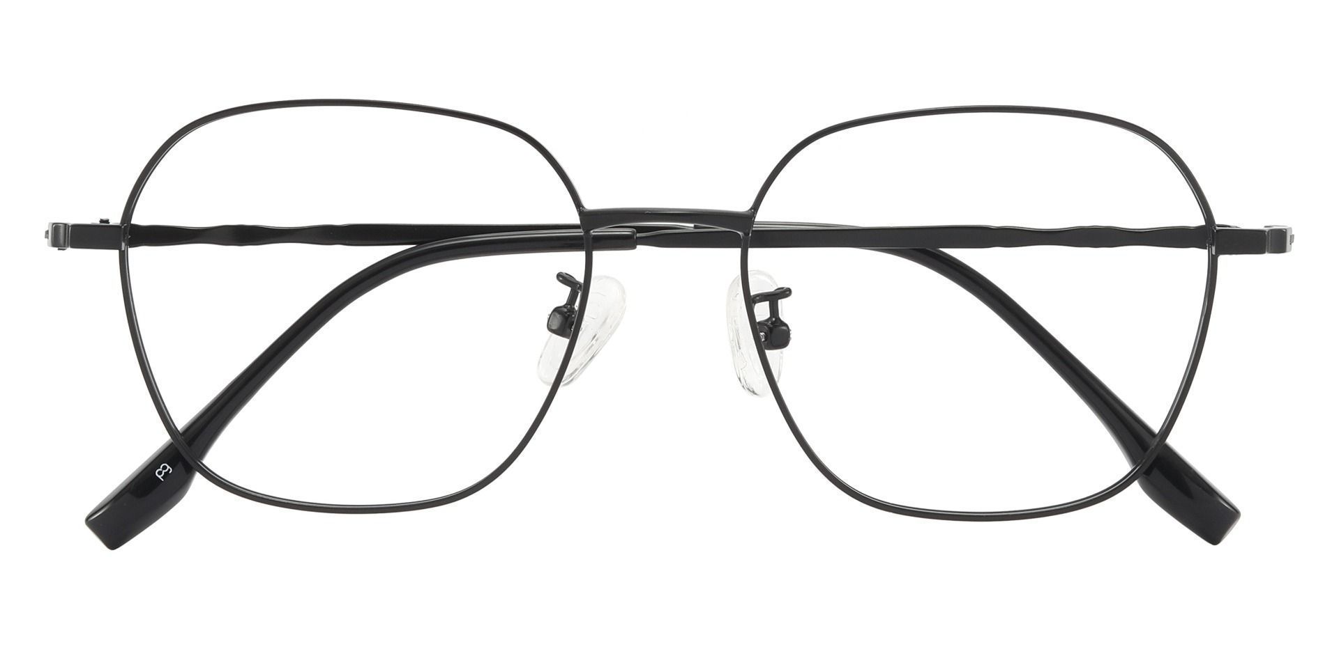 Crest Geometric Eyeglasses Frame - Black