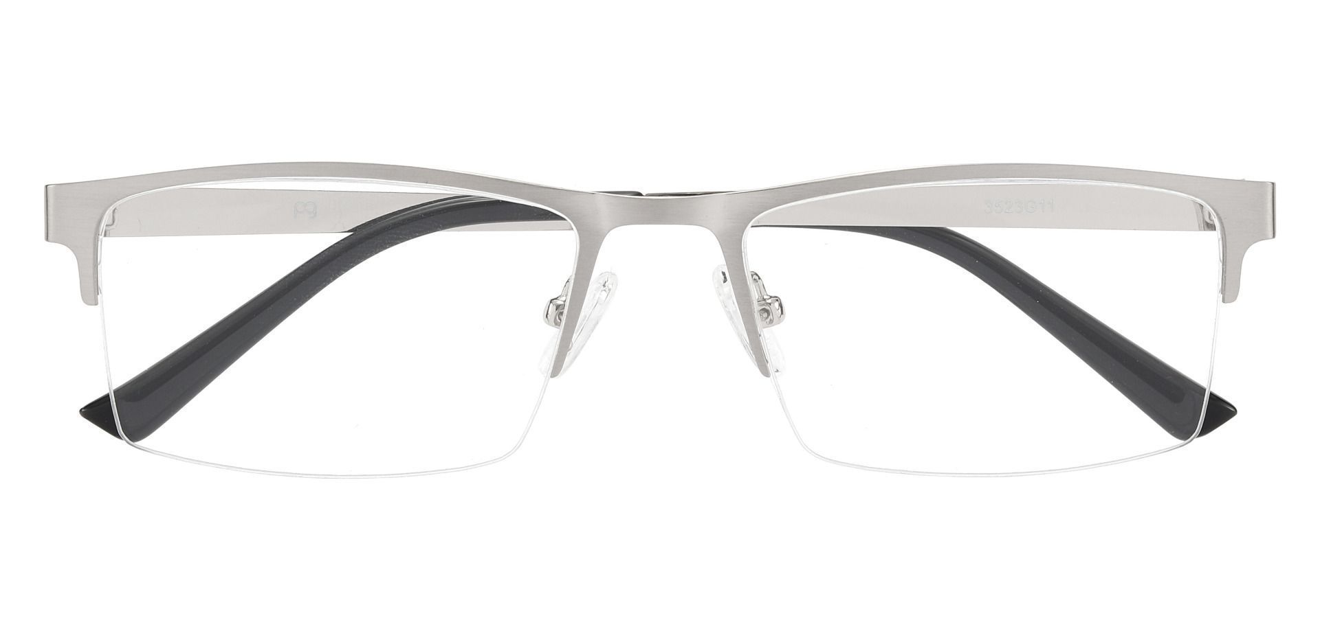 Patrick Rectangle Eyeglasses Frame - Silver