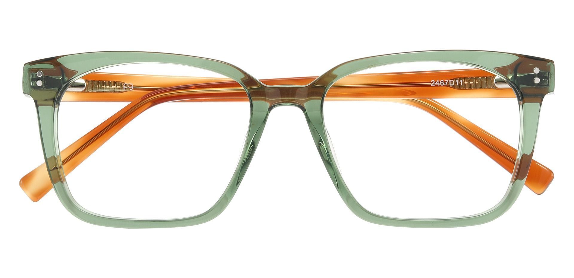 Apex Rectangle Progressive Glasses - Green