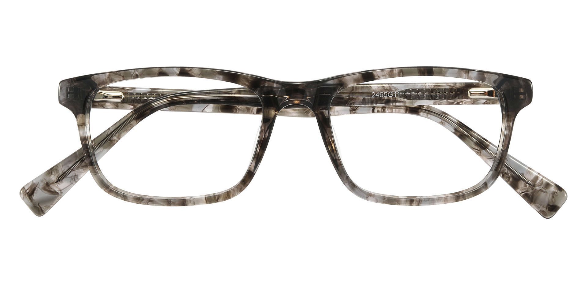 Munich Rectangle Eyeglasses Frame - Gray