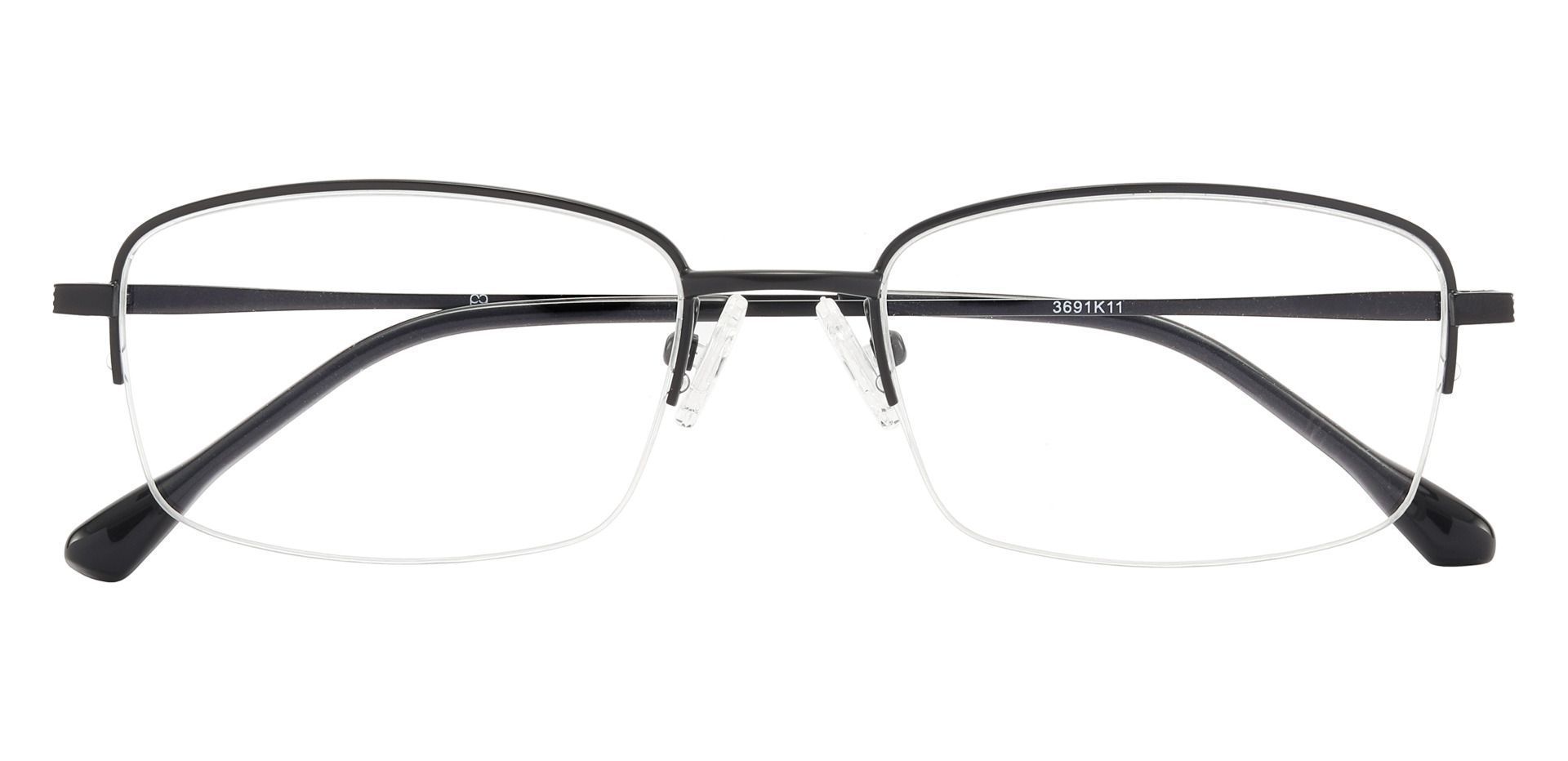 Lima Rectangle Eyeglasses Frame - Black