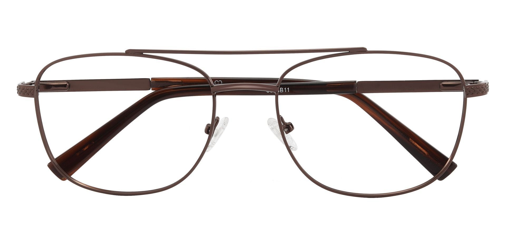Erick Aviator Lined Bifocal Glasses - Brown