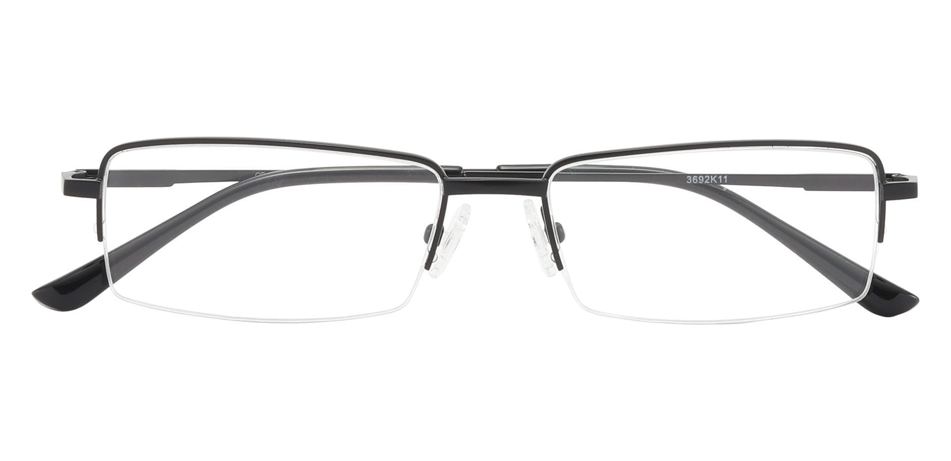 Quinton Rectangle Non-Rx Glasses - Black