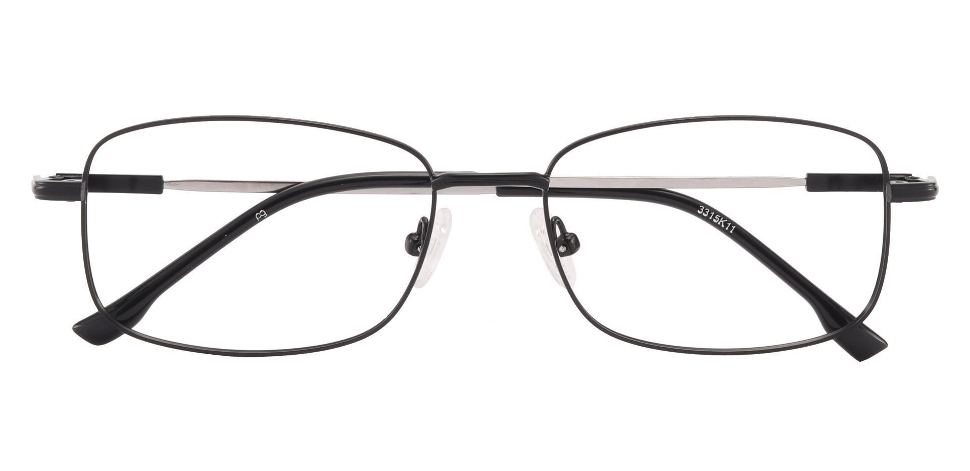 Turpin Rectangle Lined Bifocal Glasses - Black
