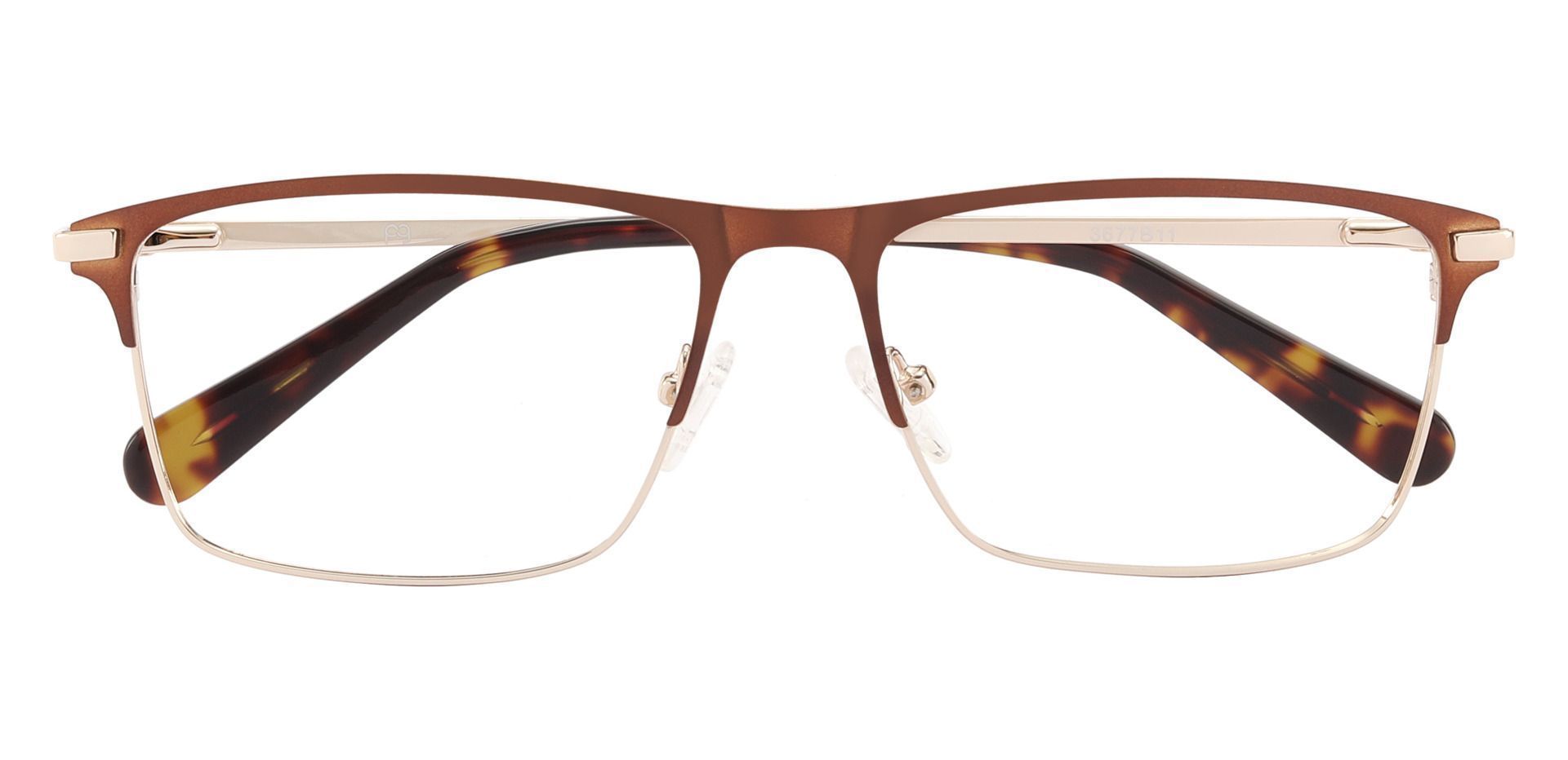 Thorpe Rectangle Non-Rx Glasses - Brown
