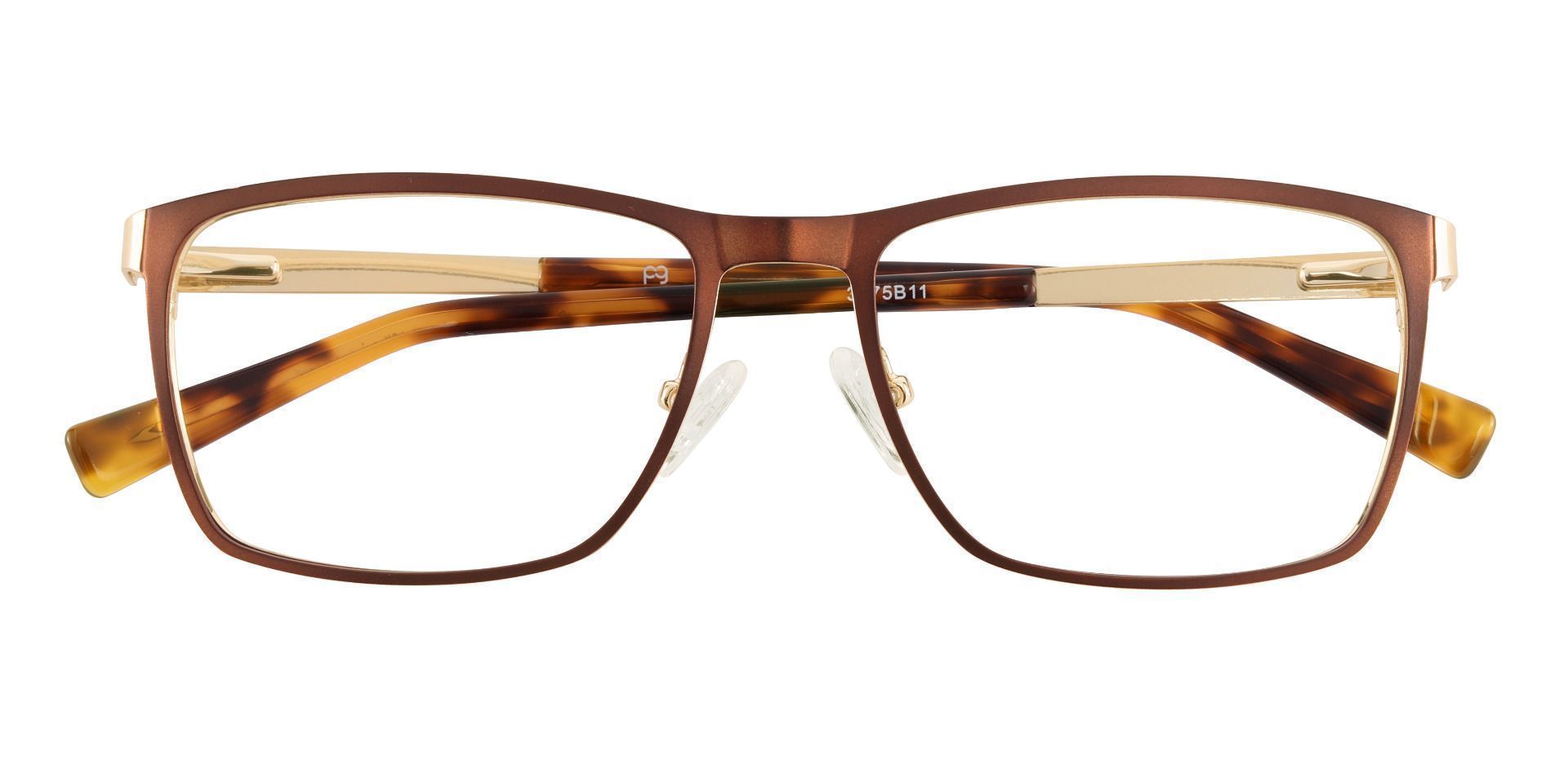 Brashear Rectangle Progressive Glasses - Brown