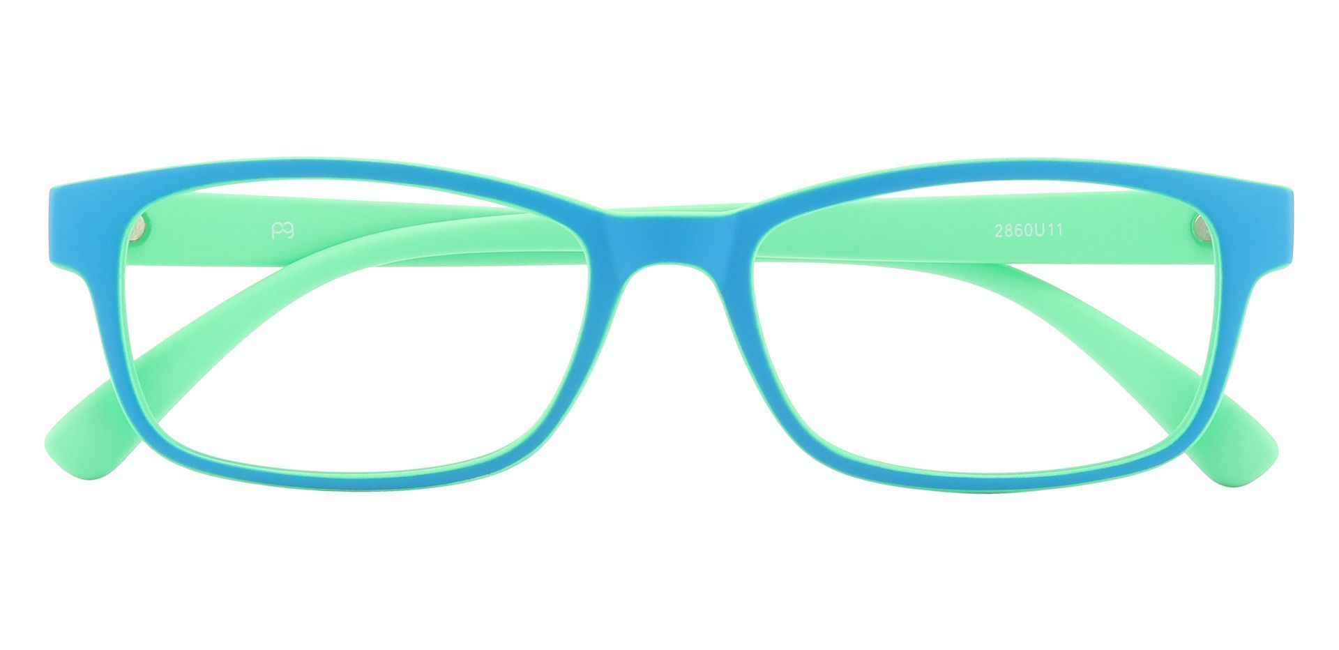 Cottage Rectangle Lined Bifocal Glasses - Blue