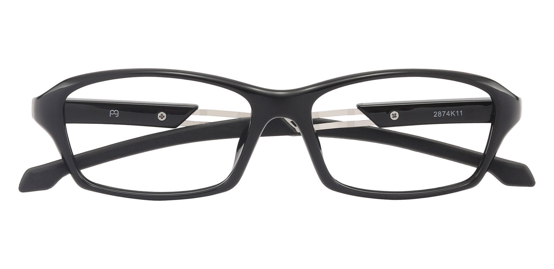 Antioch Rectangle Prescription Glasses - Black | Men's Eyeglasses ...