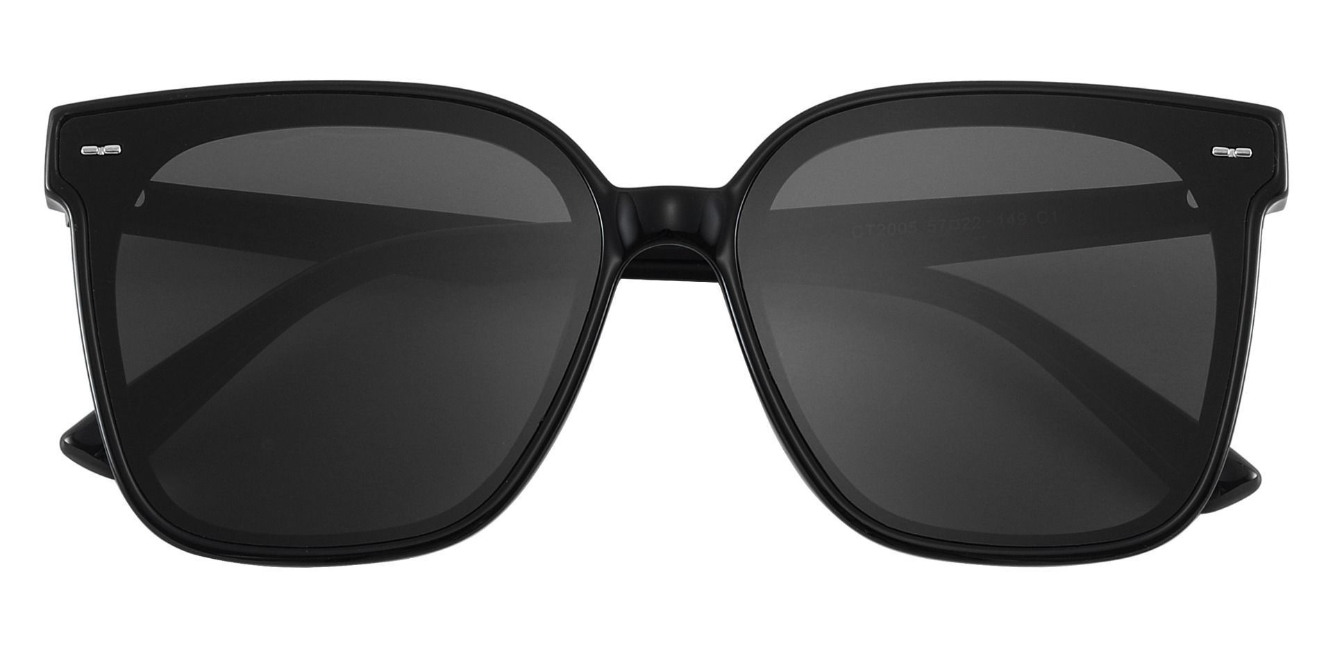 Martina Square Black Non-Rx Sunglasses
