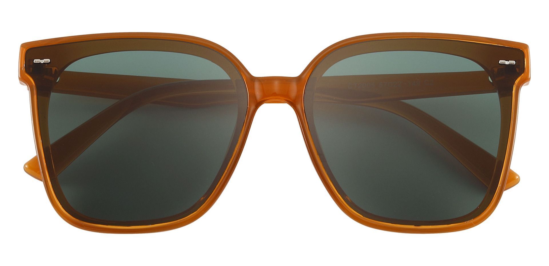 Martina Square Orange Non-Rx Sunglasses