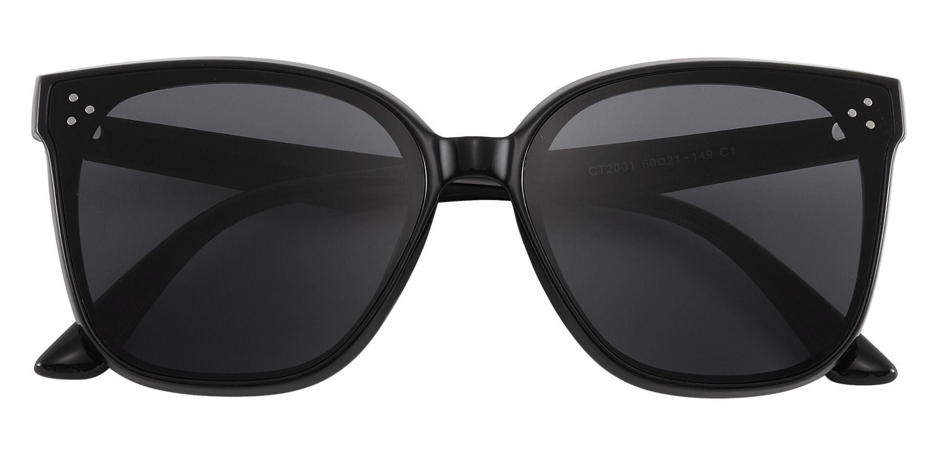 Rabia Square Black Non-Rx Sunglasses
