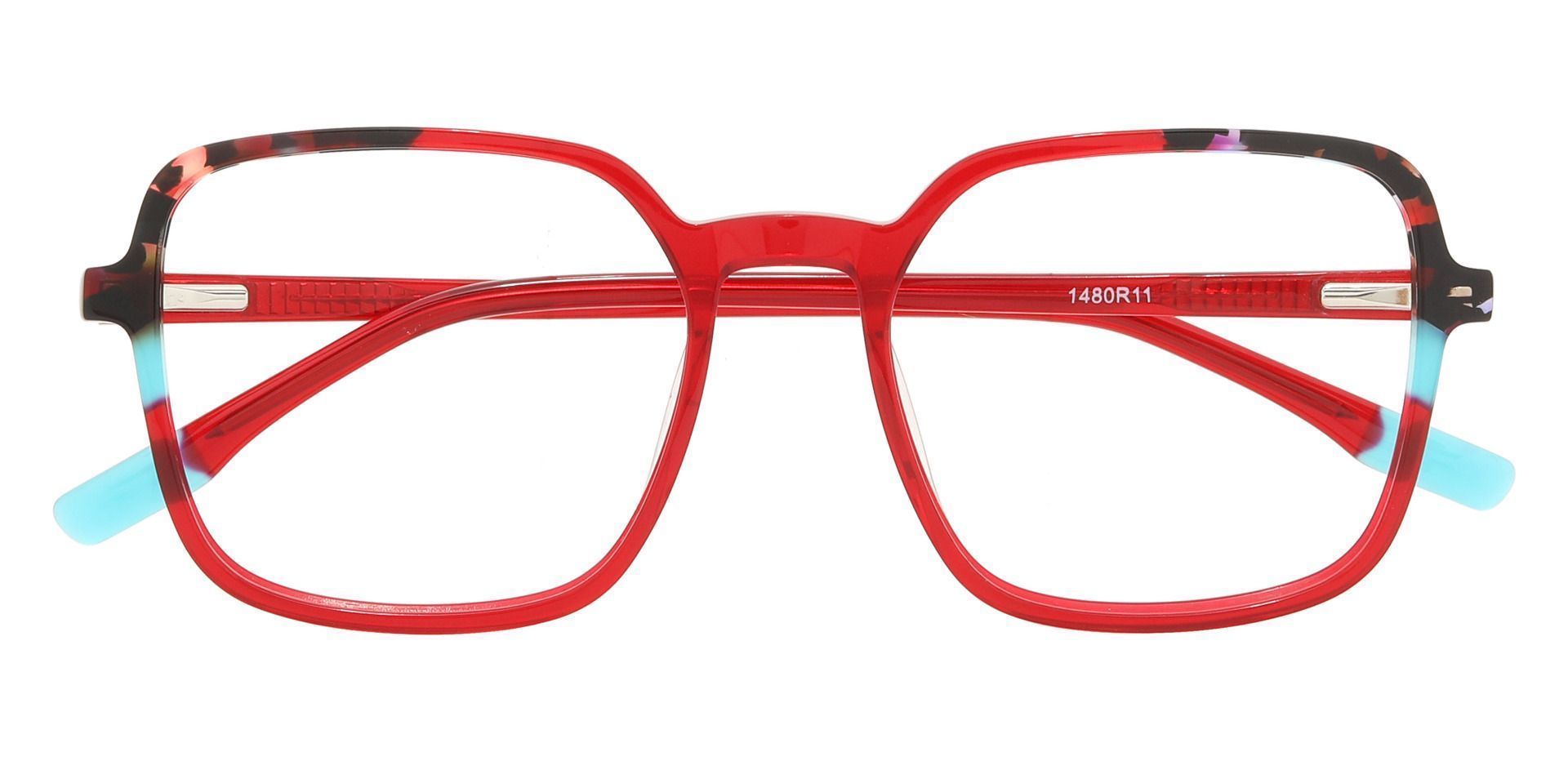 Medford Square Prescription Glasses - Red