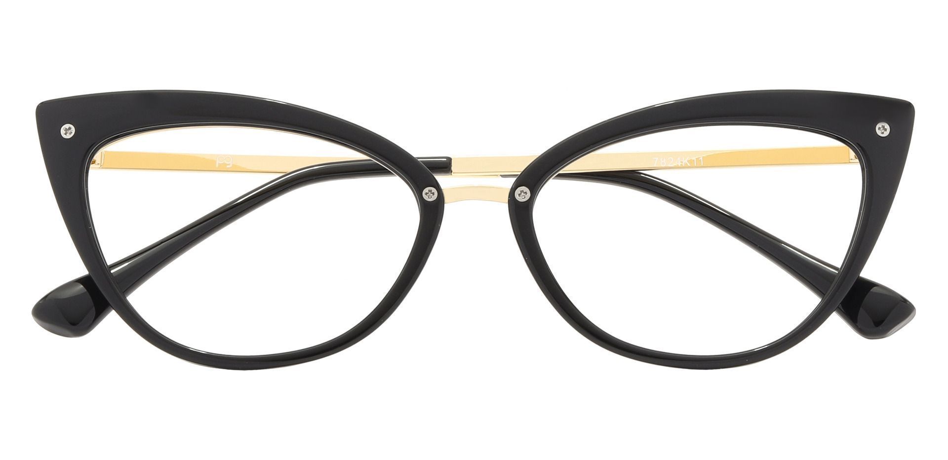 Glenda Cat Eye Prescription Glasses - Black