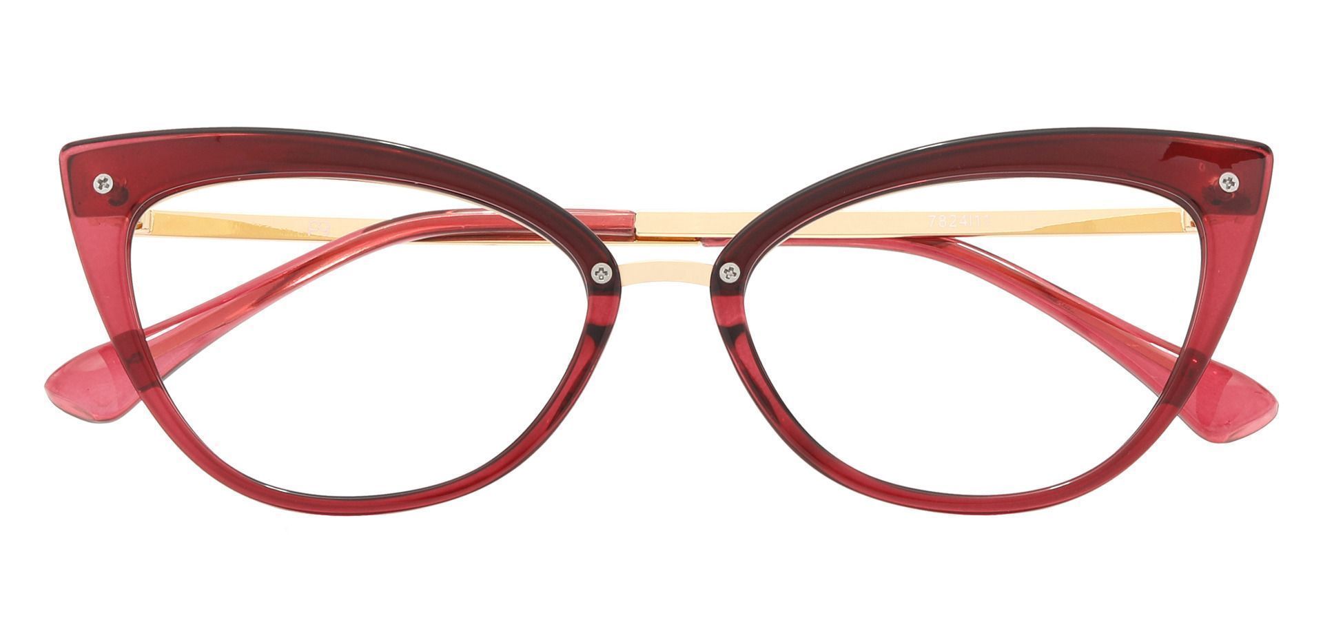 Glenda Cat Eye Prescription Glasses - Red