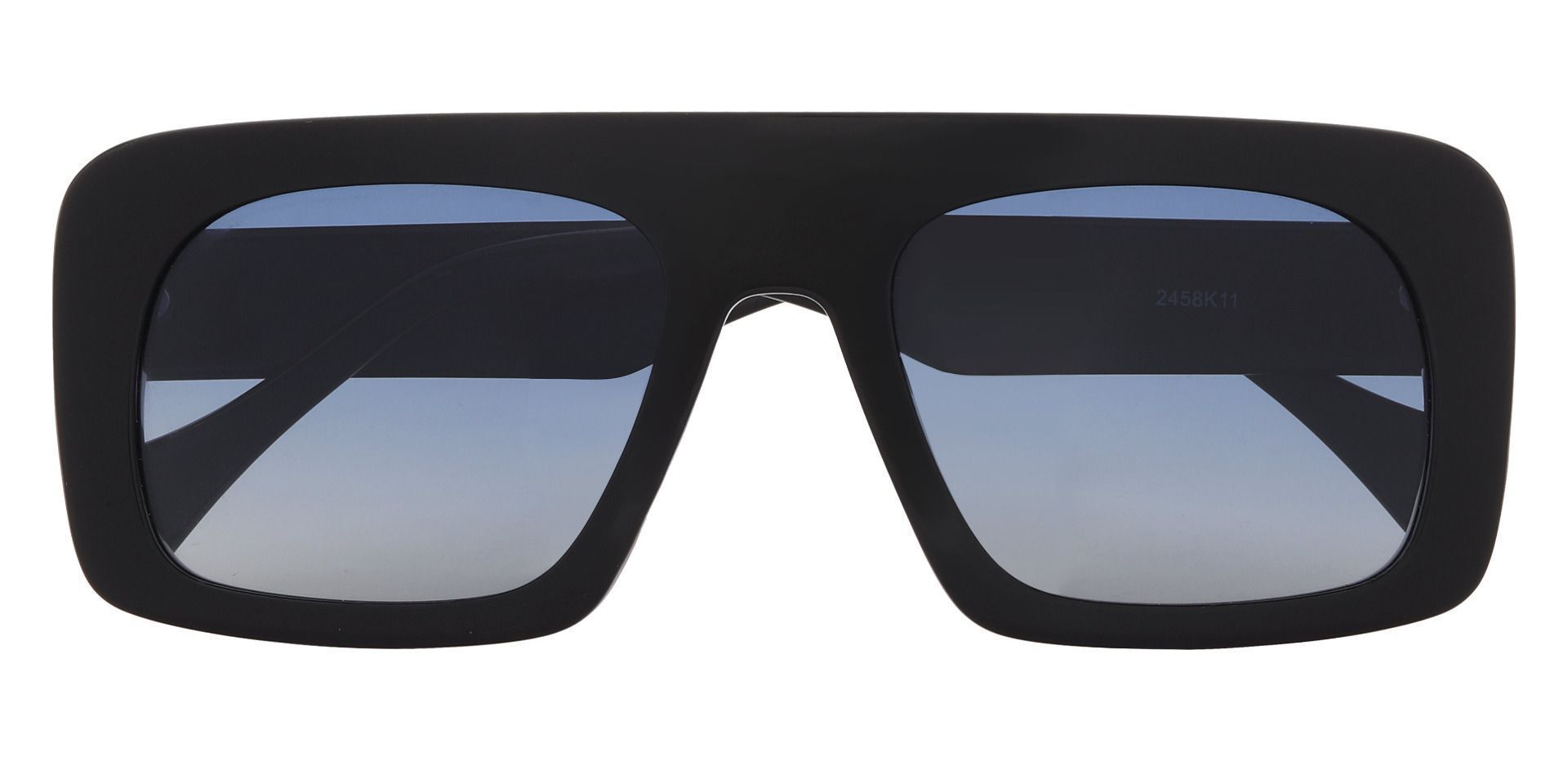 Landrum Rectangle Black Non-Rx Sunglasses