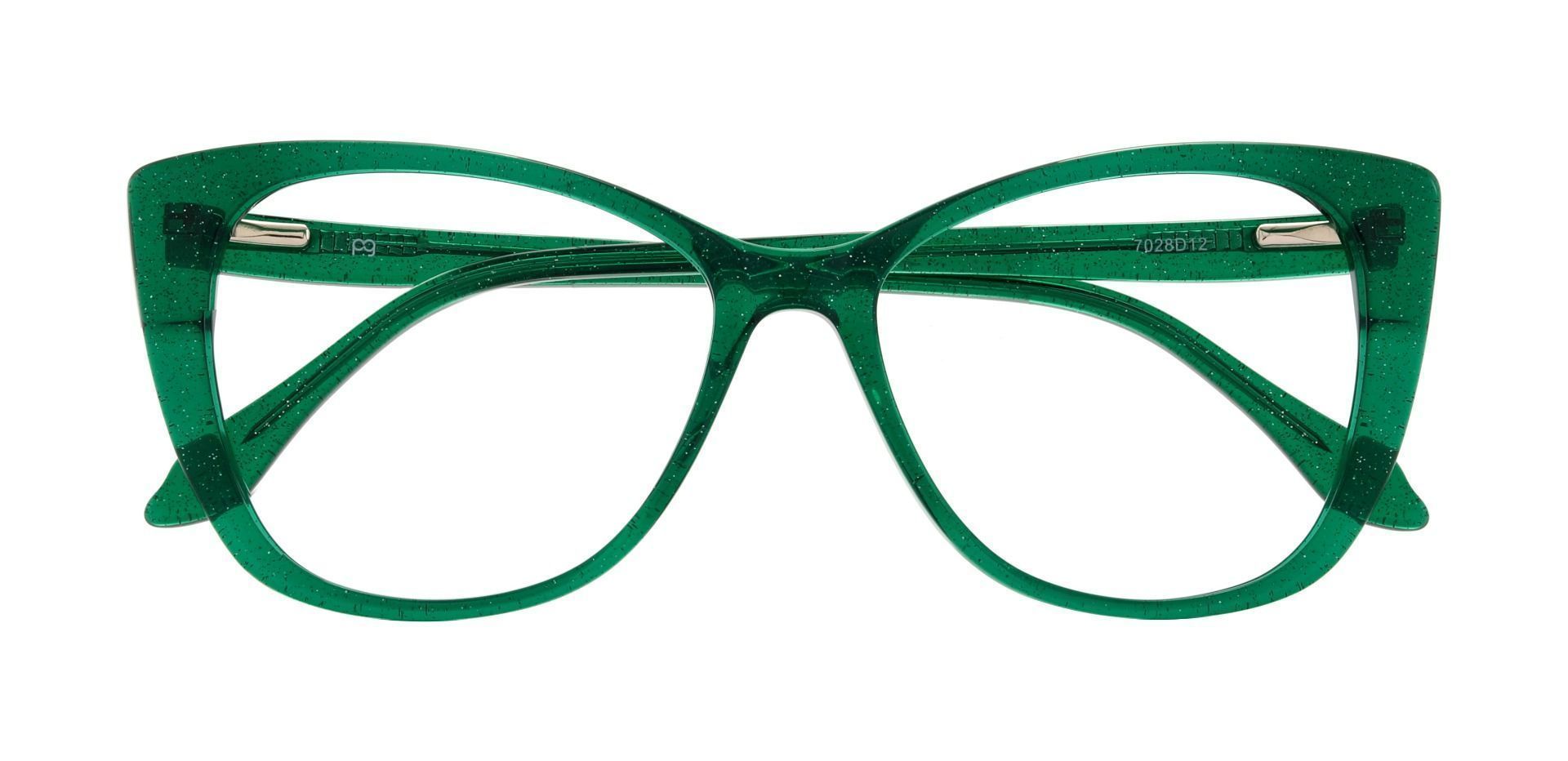 Leigh Cat Eye Prescription Glasses - Green