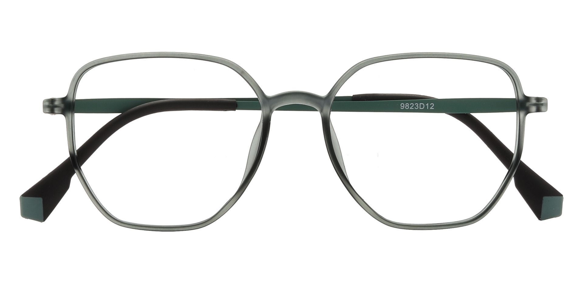 Helios Geometric Prescription Glasses - Green