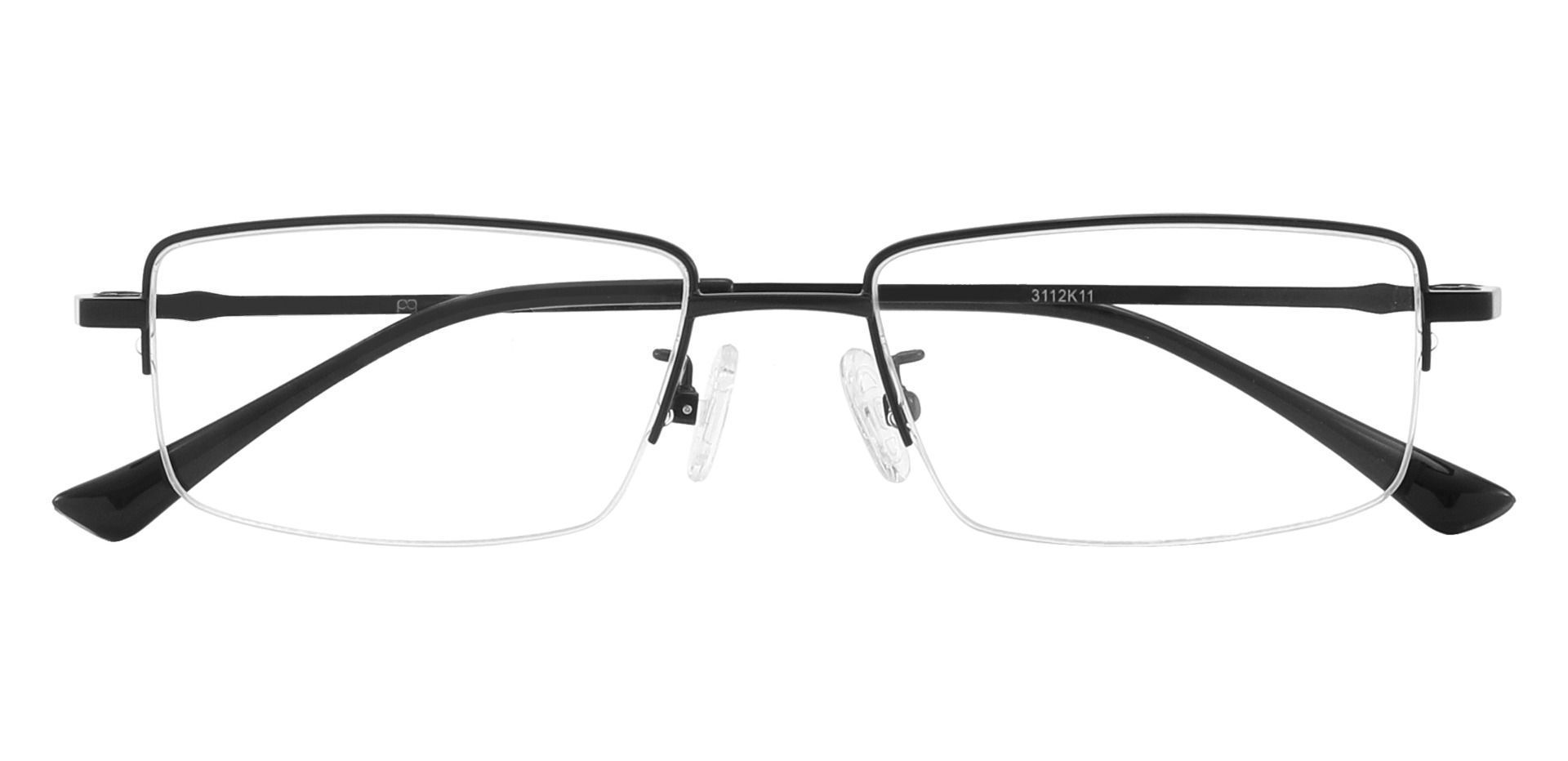 Waldo Rectangle Eyeglasses Frame - Black