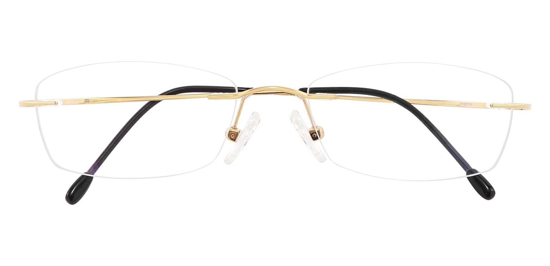 Providence Rimless Single Vision Glasses - Gold