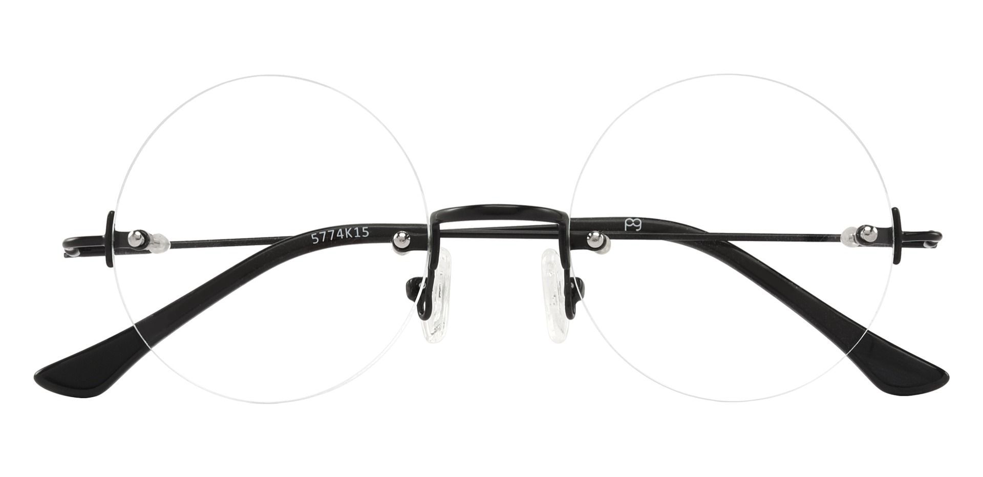 Lucie Rimless Prescription Glasses - Black | Women's Eyeglasses | Payne ...