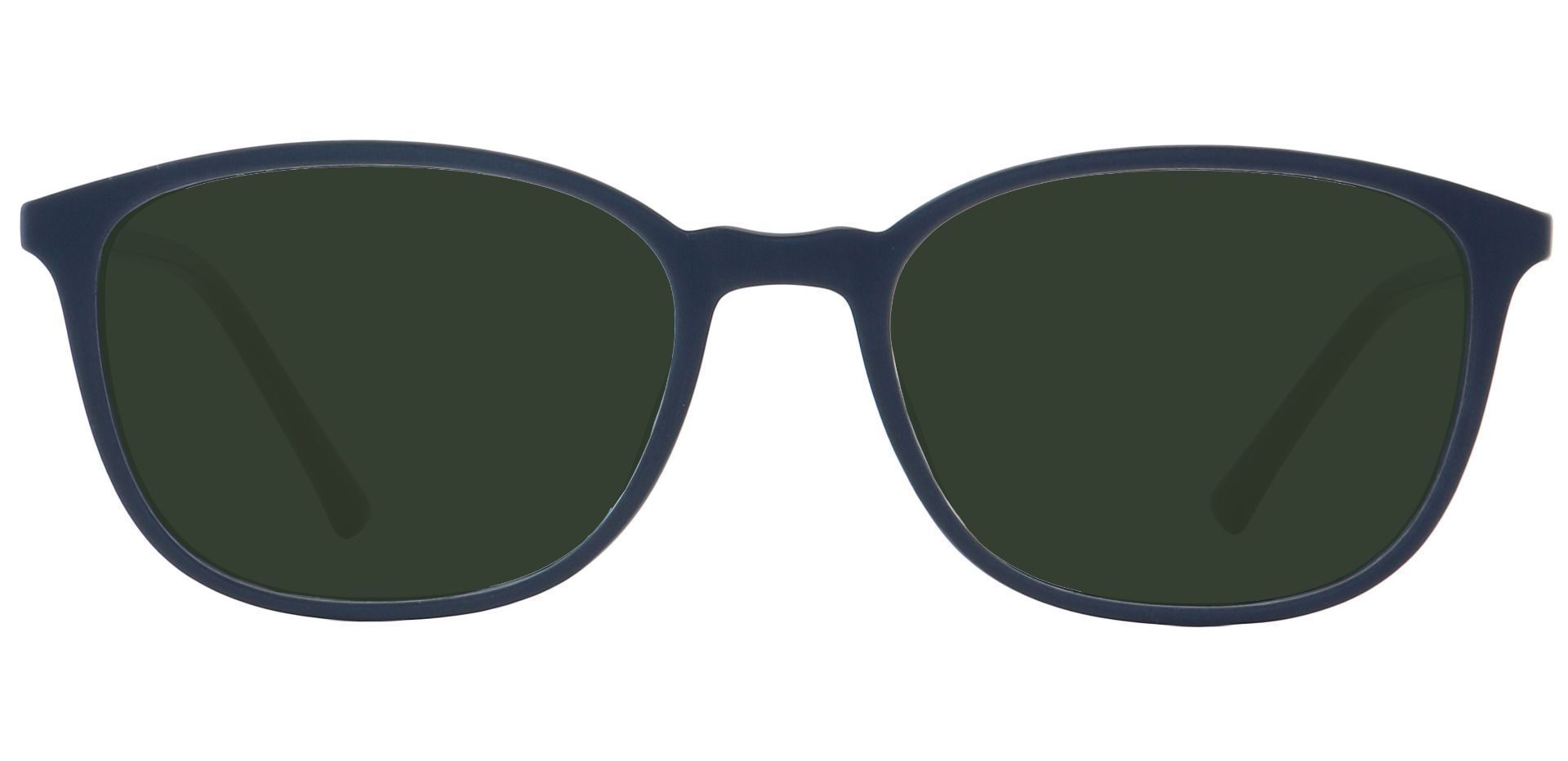 Karleen Oval Progressive Sunglasses - Black Frame With Green Lenses