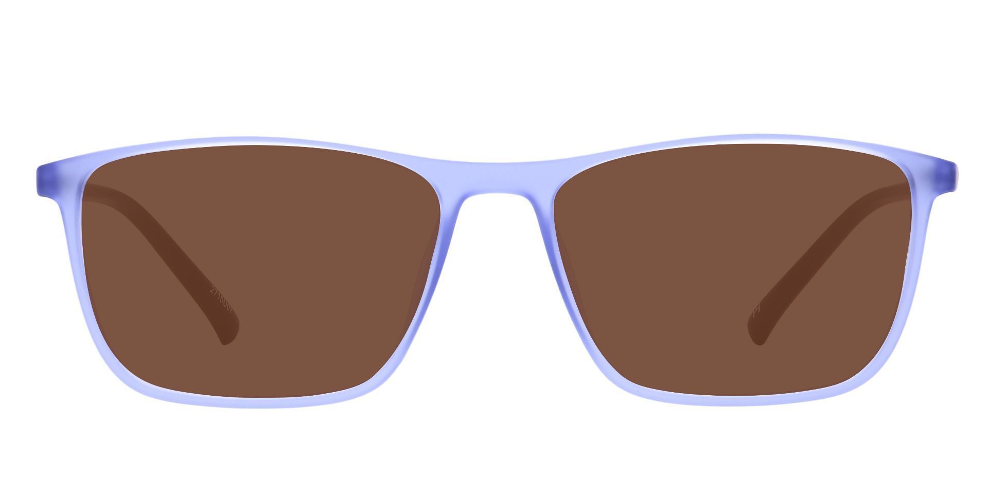 Candid Rectangle Progressive Sunglasses - Blue Frame With Brown Lenses