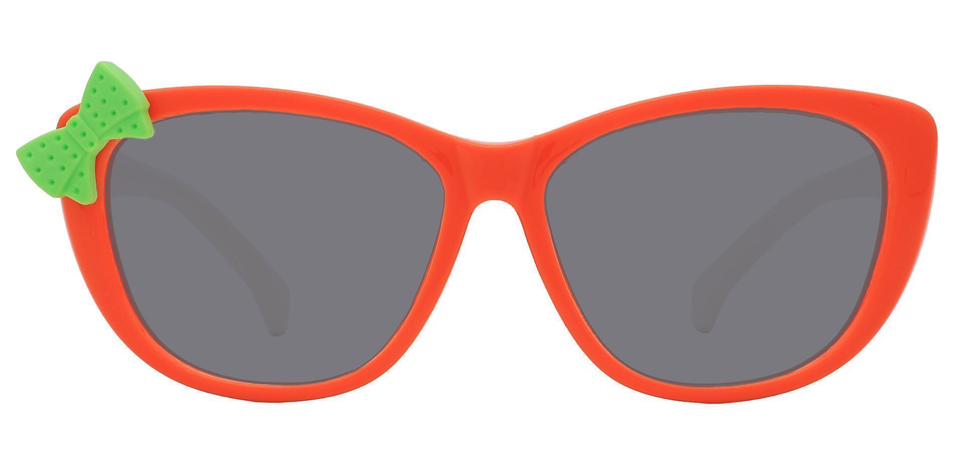 Mandarin Square Reading Sunglasses - Orange Frame With Gray Lenses
