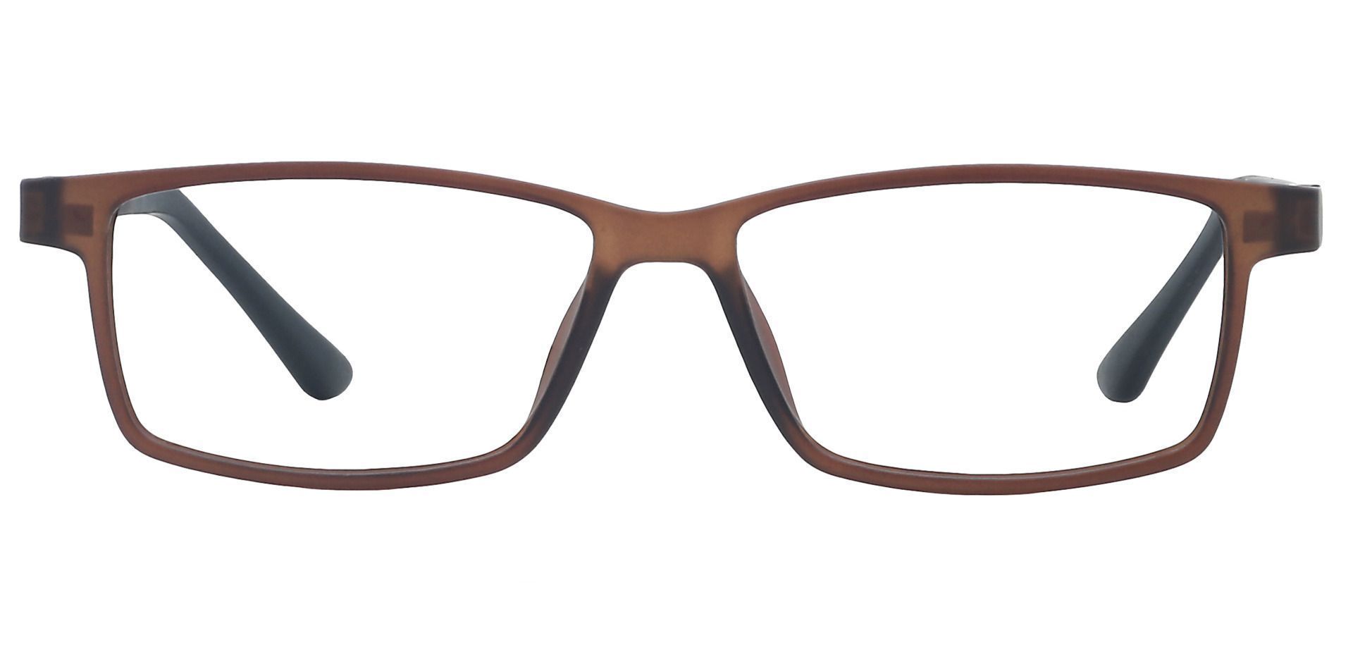 Hanson Rectangle Eyeglasses Frame - Brown