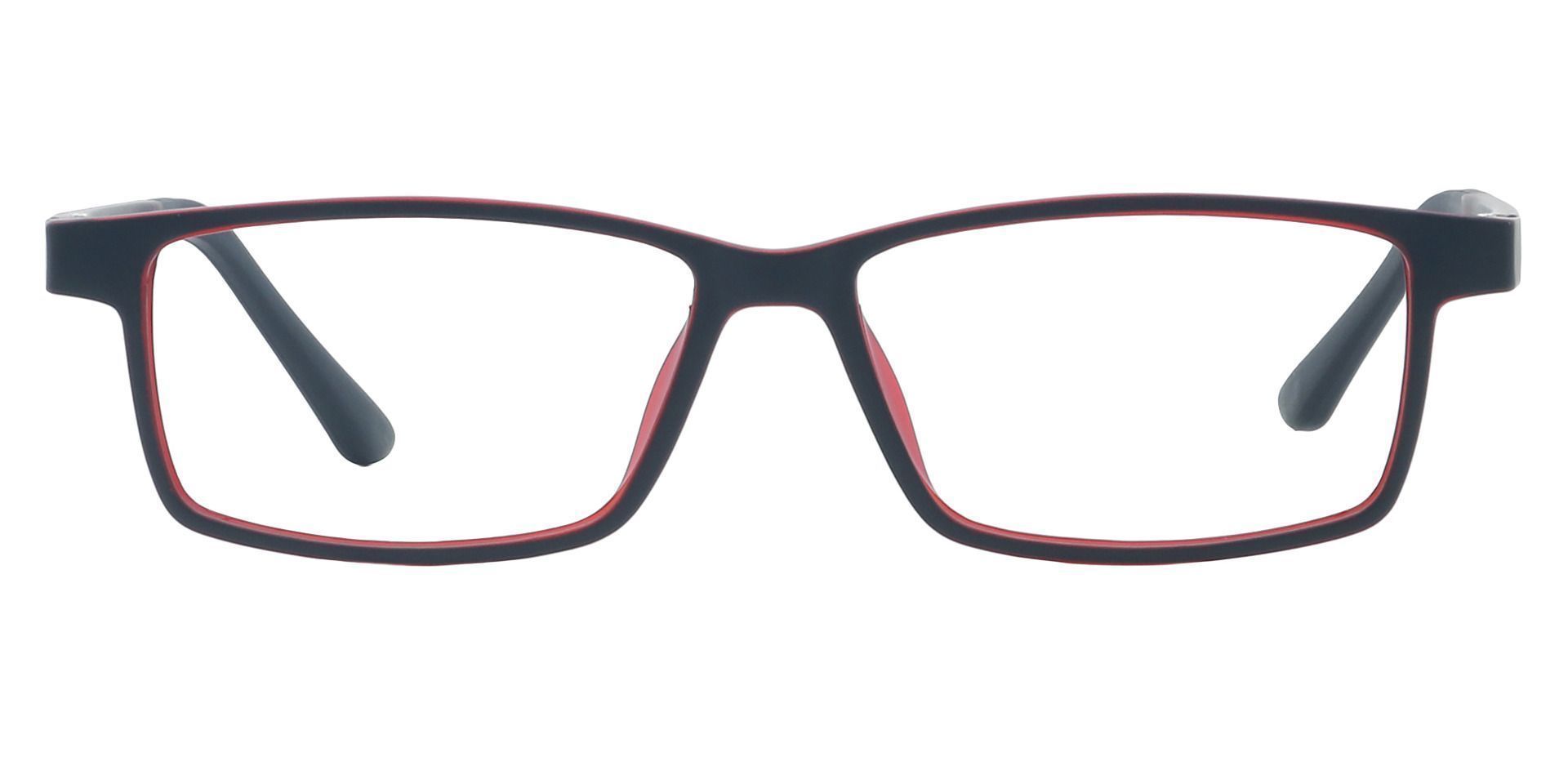 Hanson Rectangle Prescription Glasses - Red