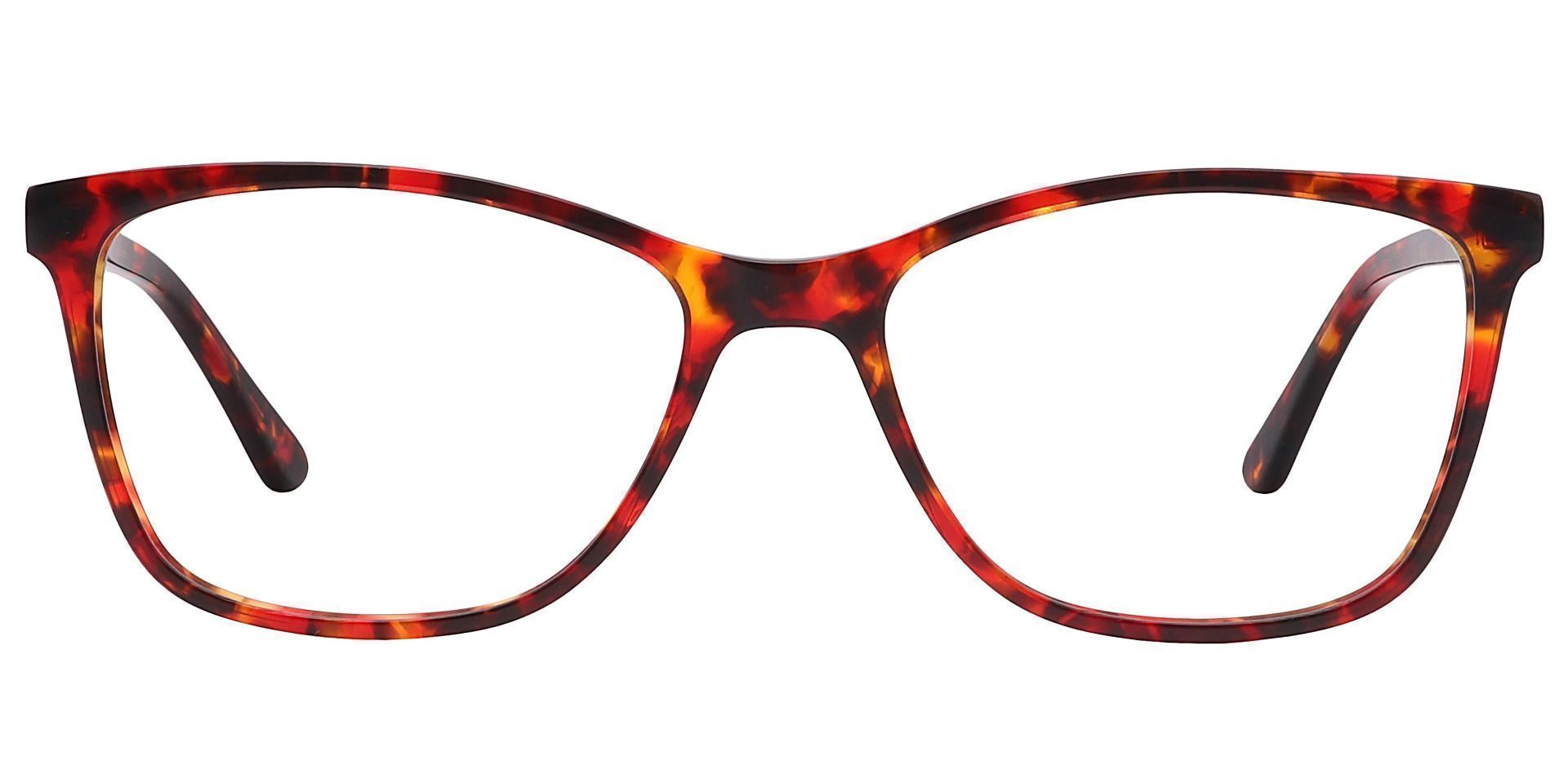 Antonia Square Non-Rx Glasses - Red